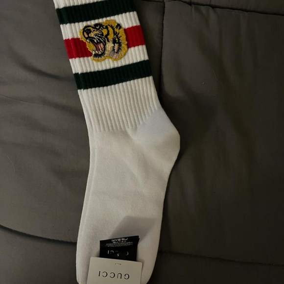 Gucci Accessories Gucci Tiger White Socks Poshmark